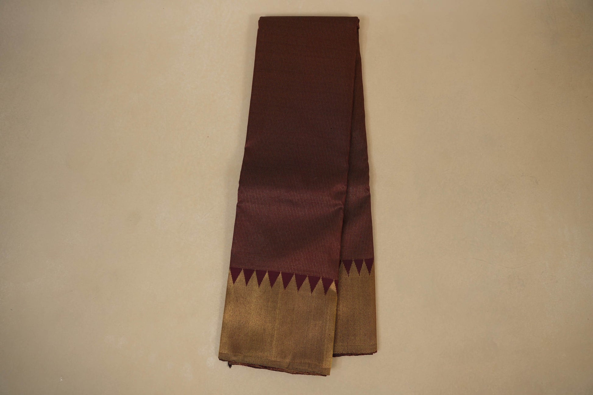 Deep Maroon Kanjivaram Silk Saree 