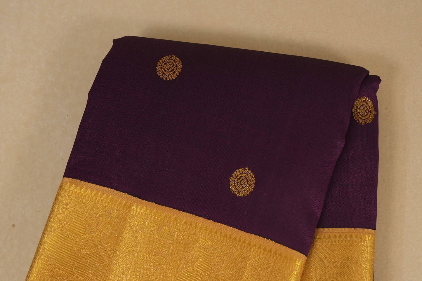 Dark Purple Kanjivaram Silk Saree  body