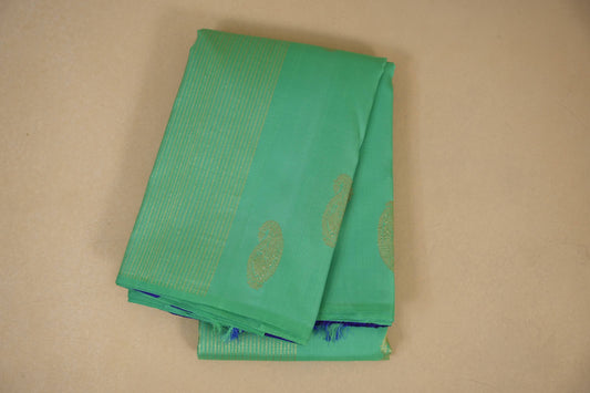 Rama green Kanjivaram Silk Saree