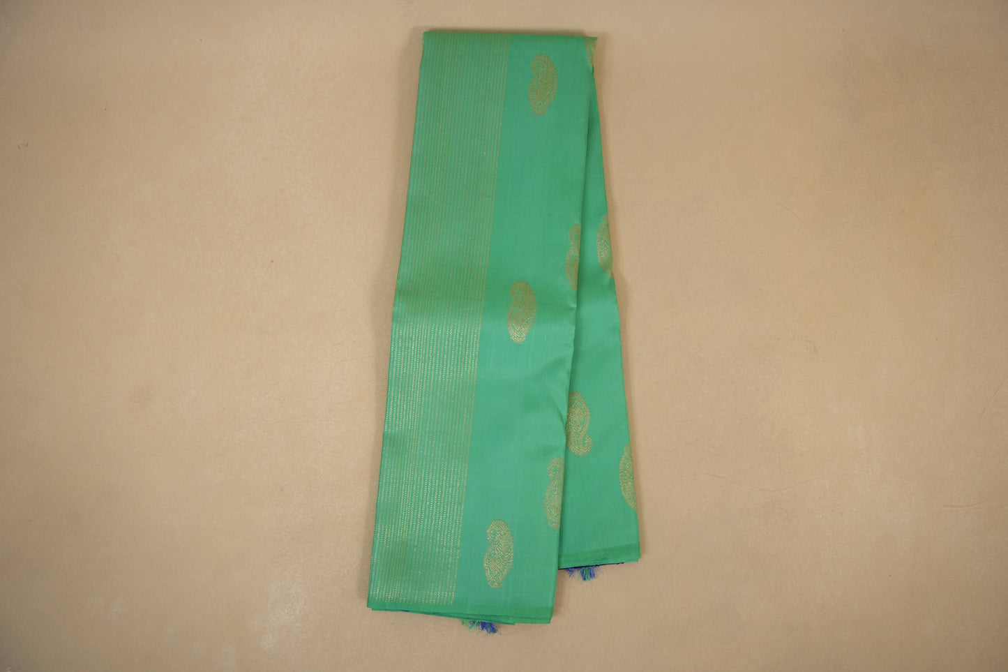 Rama green Kanchipuram Silk Saree 