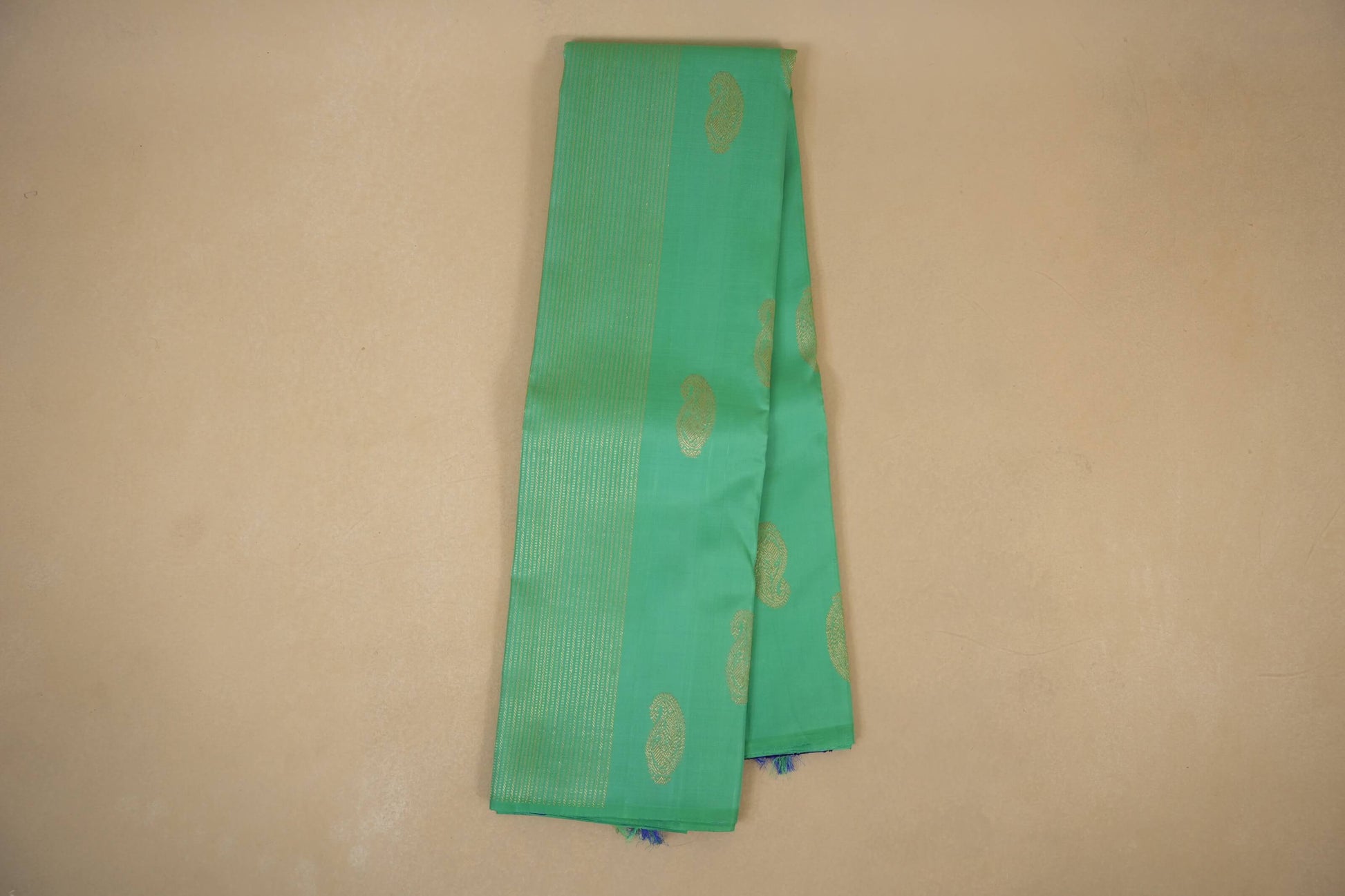 Rama green Kanchipuram Silk Saree 