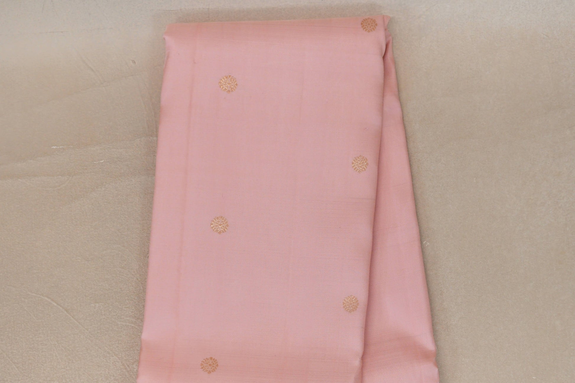 Baby Pink with Light Sky Blue Borders Vintage Kanjivaram Silk Saree body