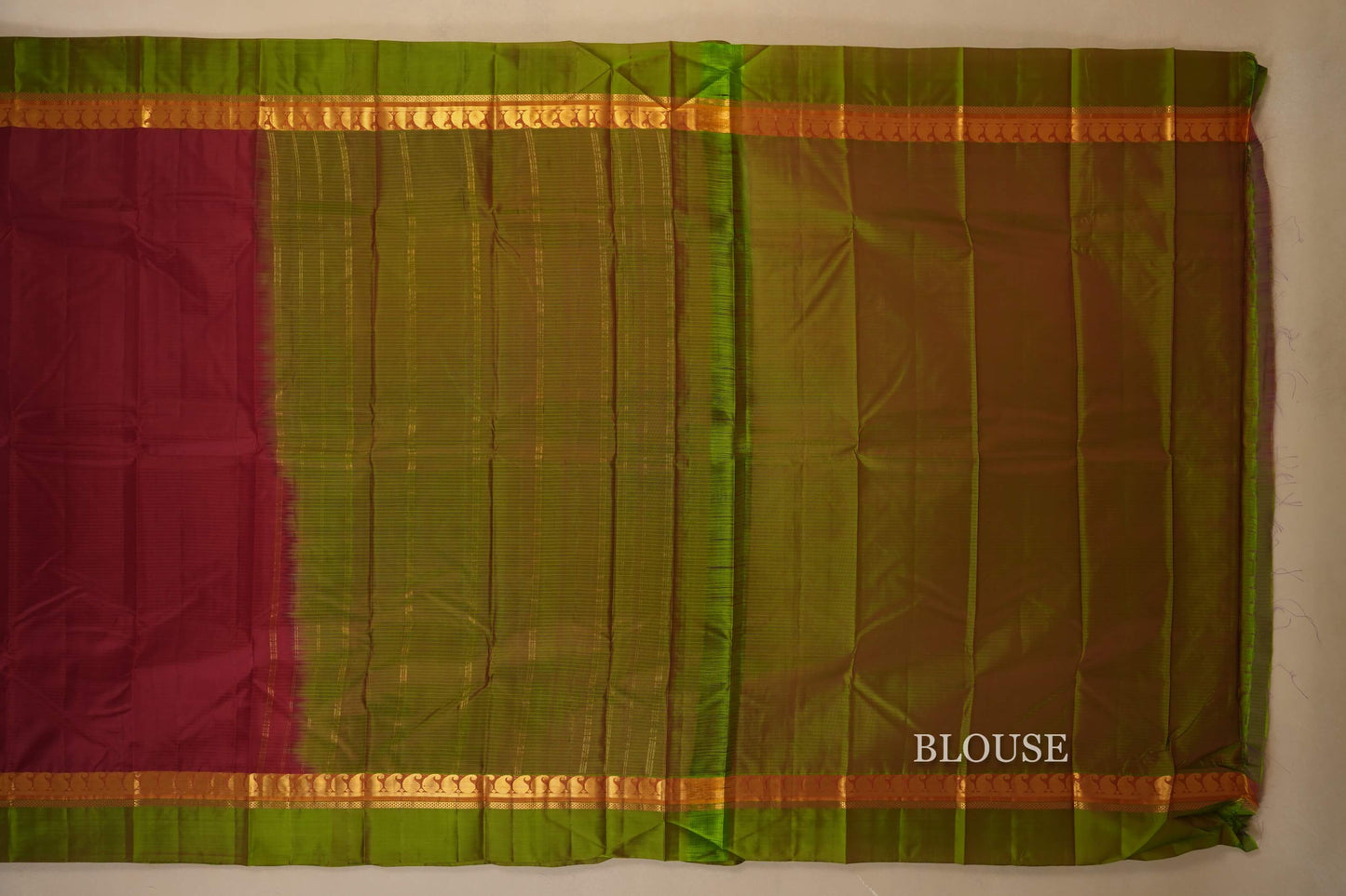 maroon kanjivaram silk saree blouse