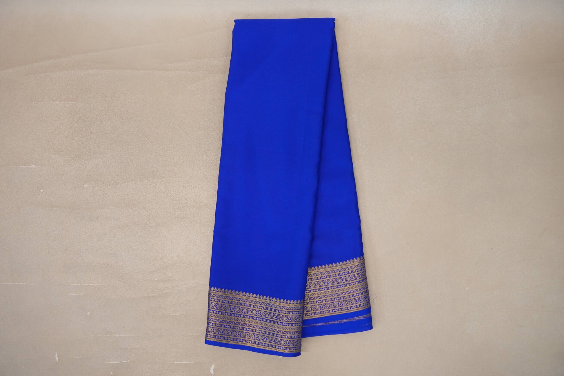 Online Bright Royal Blue Mysore Silk Saree