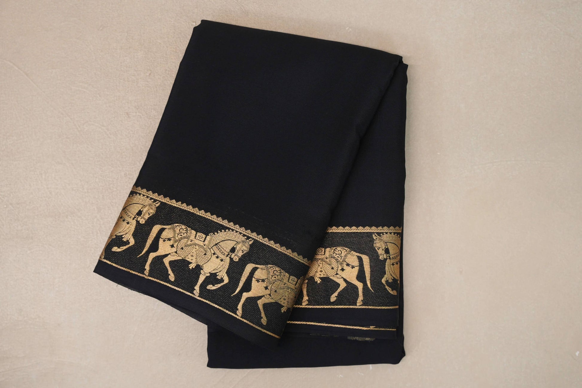 Black Mysore Silk Saree