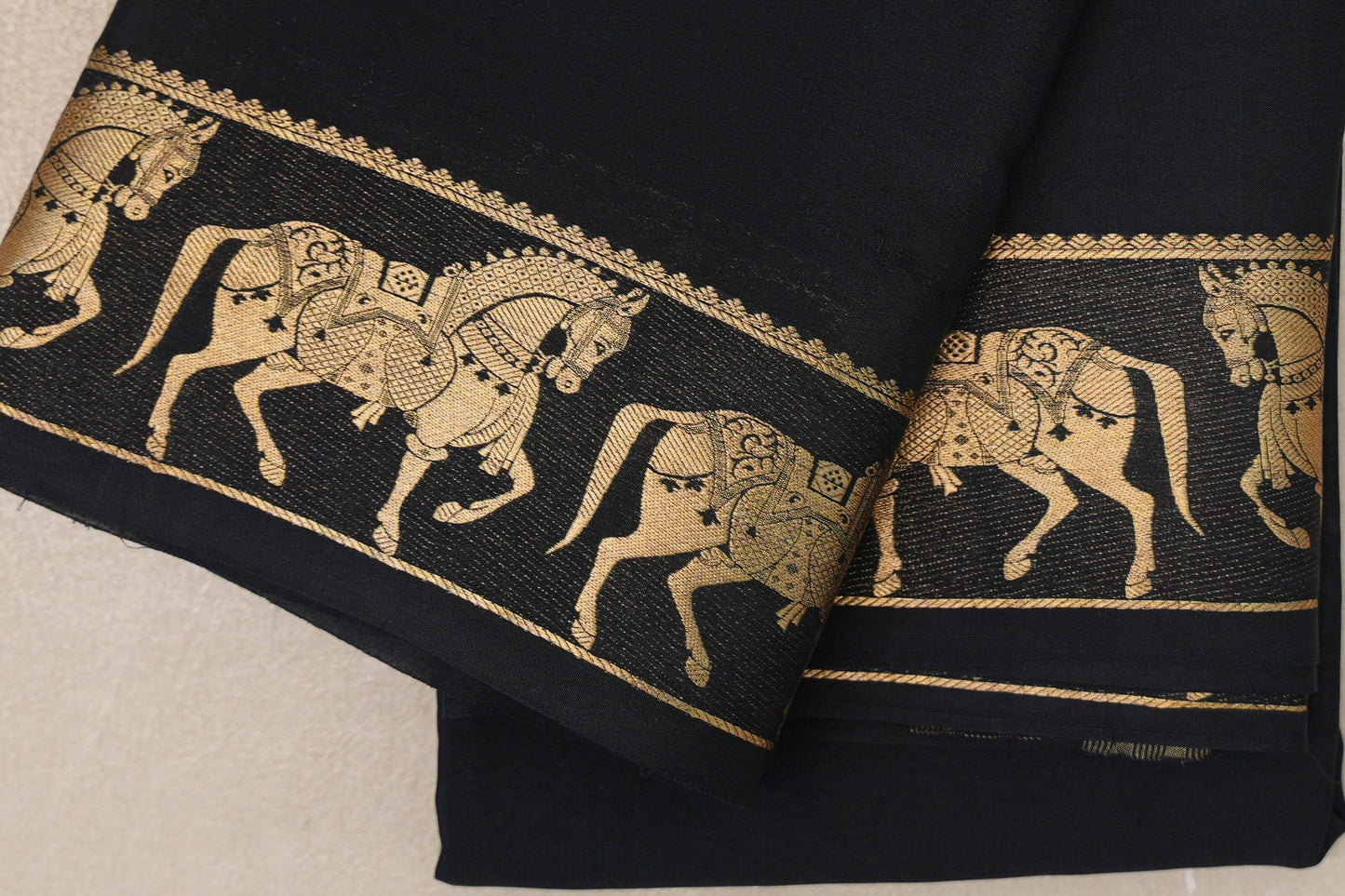 Black Mysore Silk Saree border