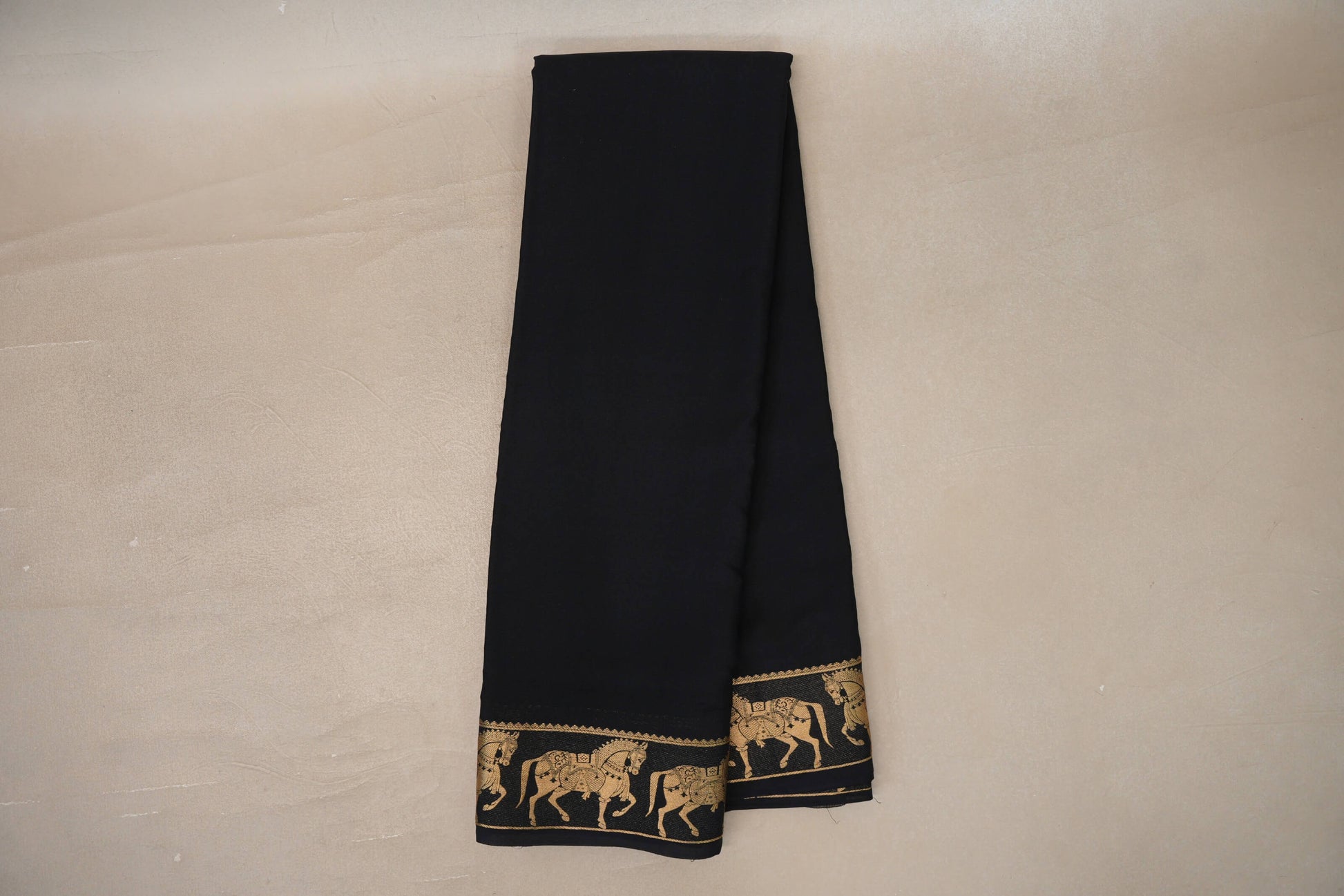 Online Black Mysore Silk Saree