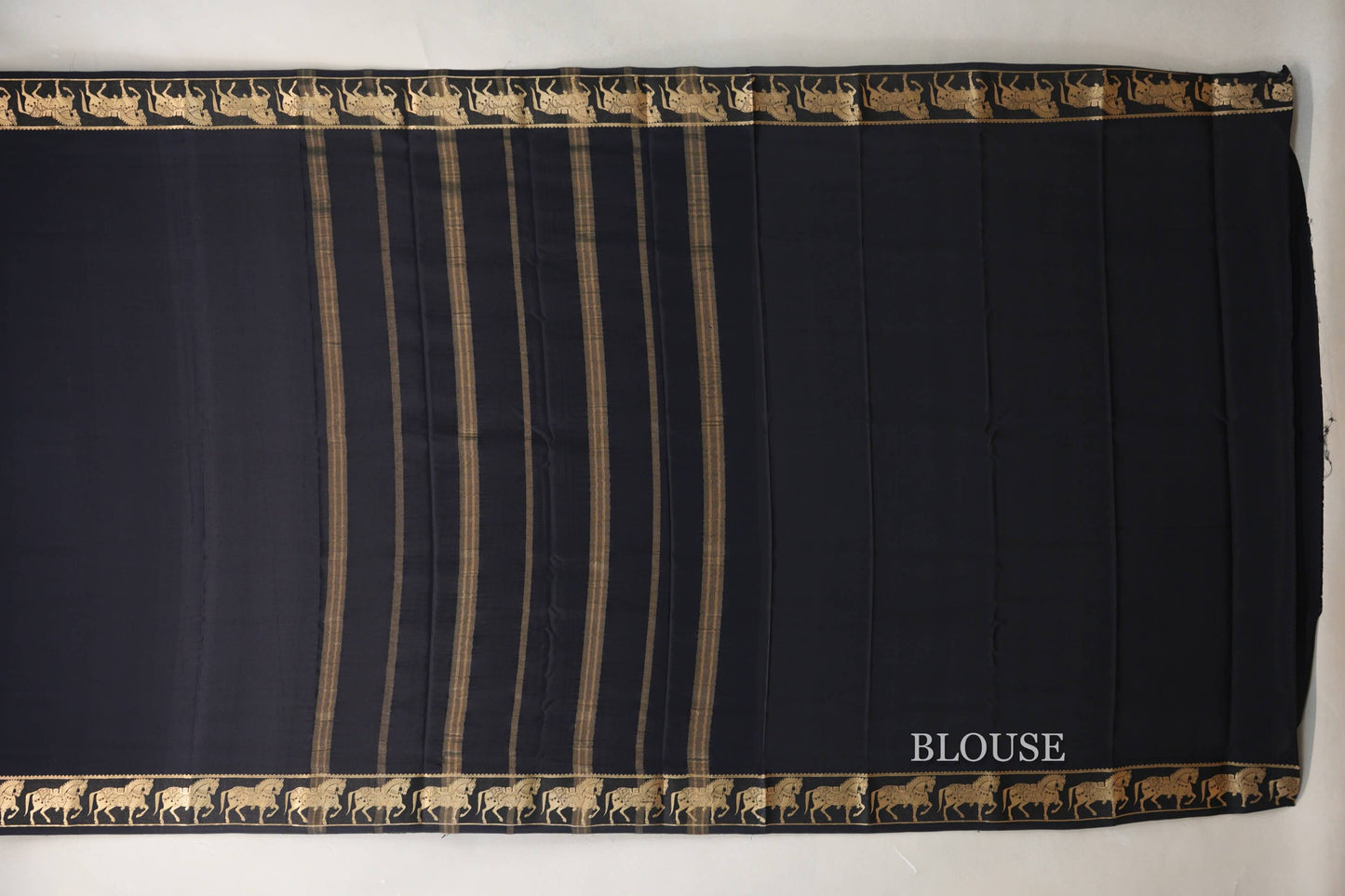 Black Mysore Silk Saree blouse