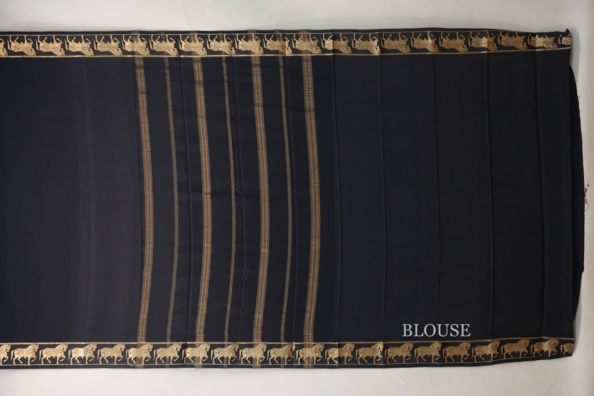 Black Mysore Silk Saree blouse