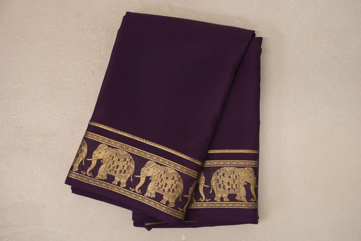 Deep Purple Mysore Silk Saree