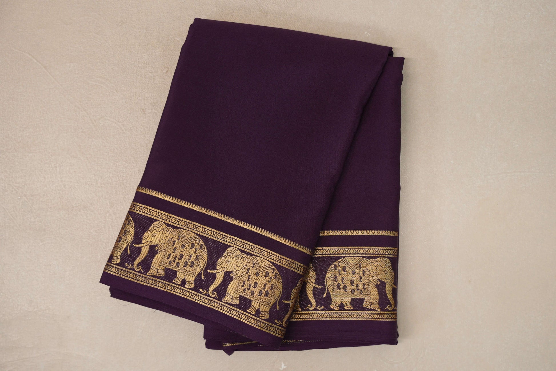 Deep Purple Mysore Silk Saree