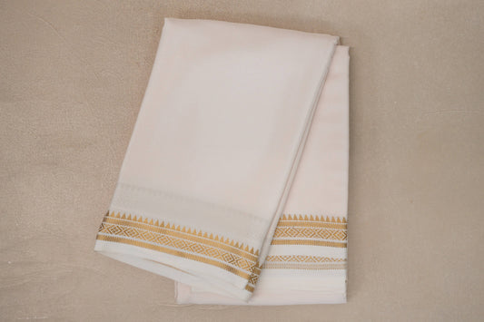 Cream Mysore Silk Saree