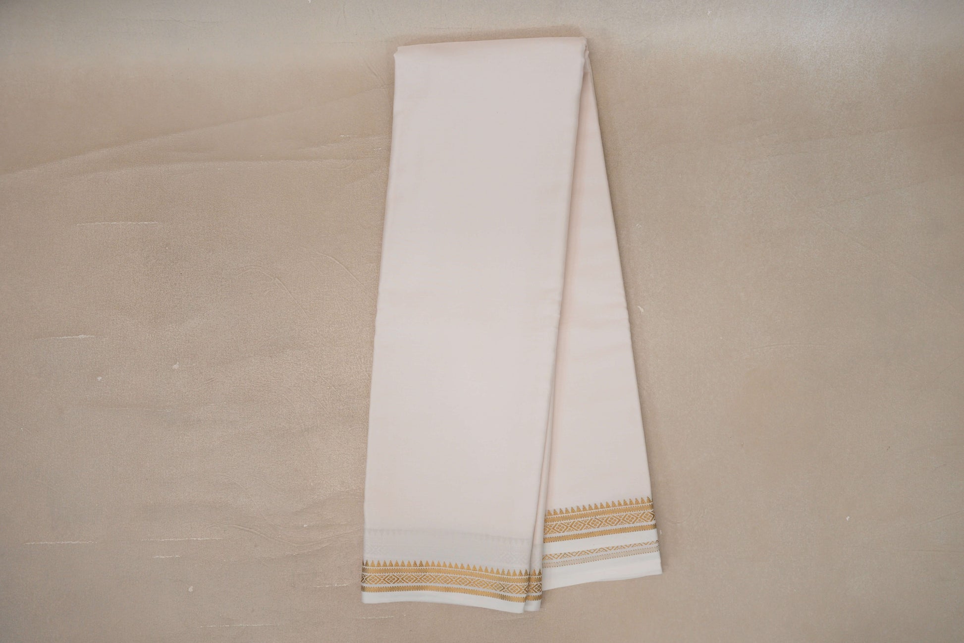 Online Cream Mysore Silk Saree