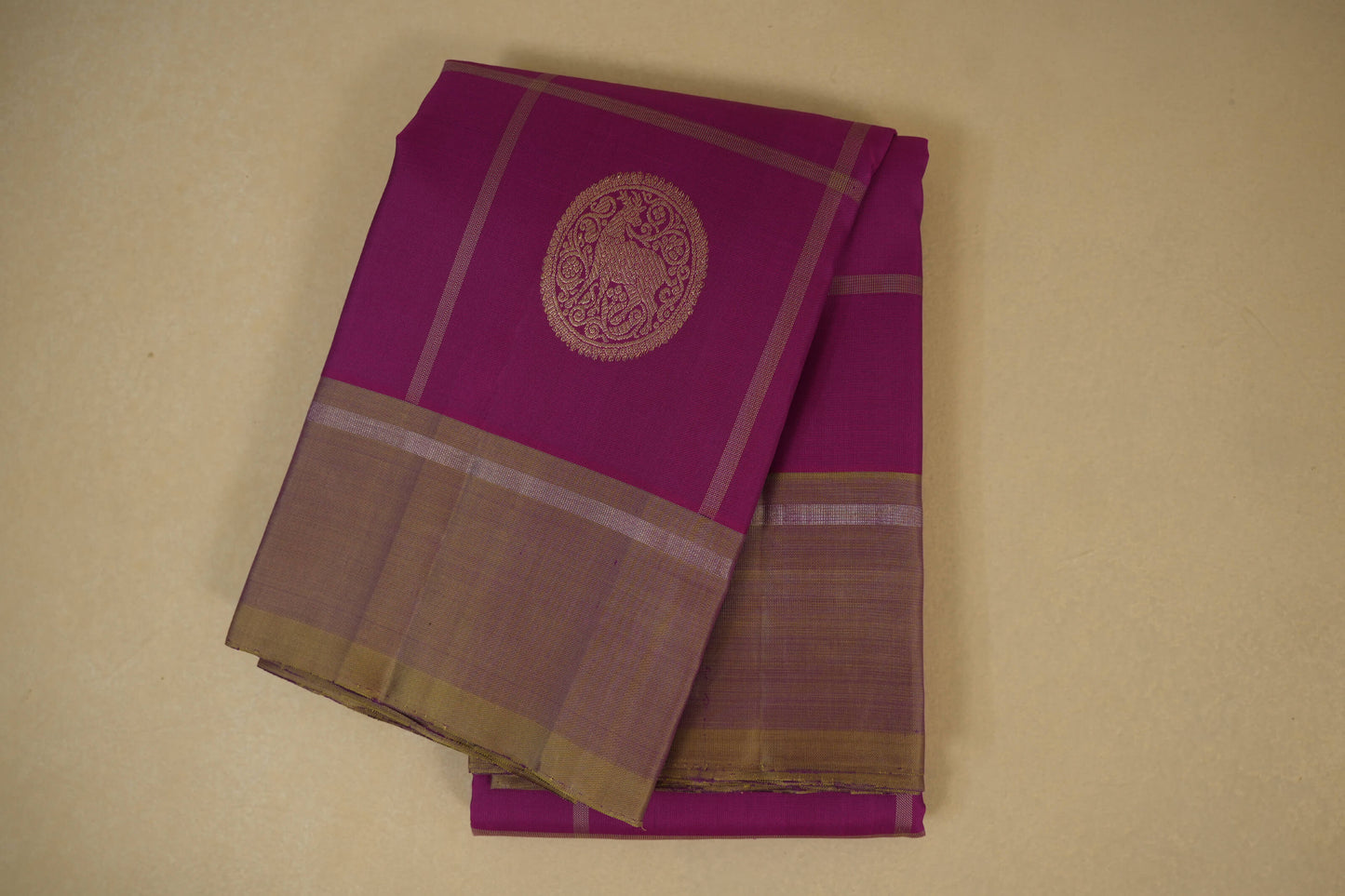 Magenta vintage kanjivaram silk saree