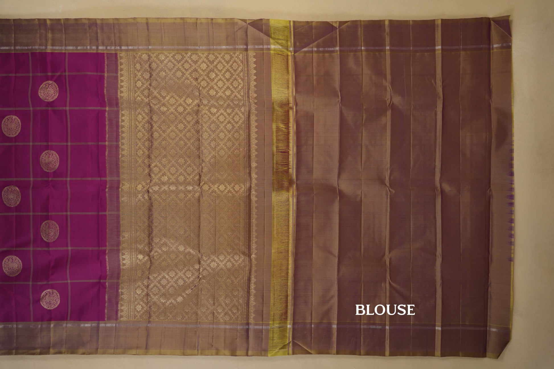 vintage kanjivaram silk saree blouse