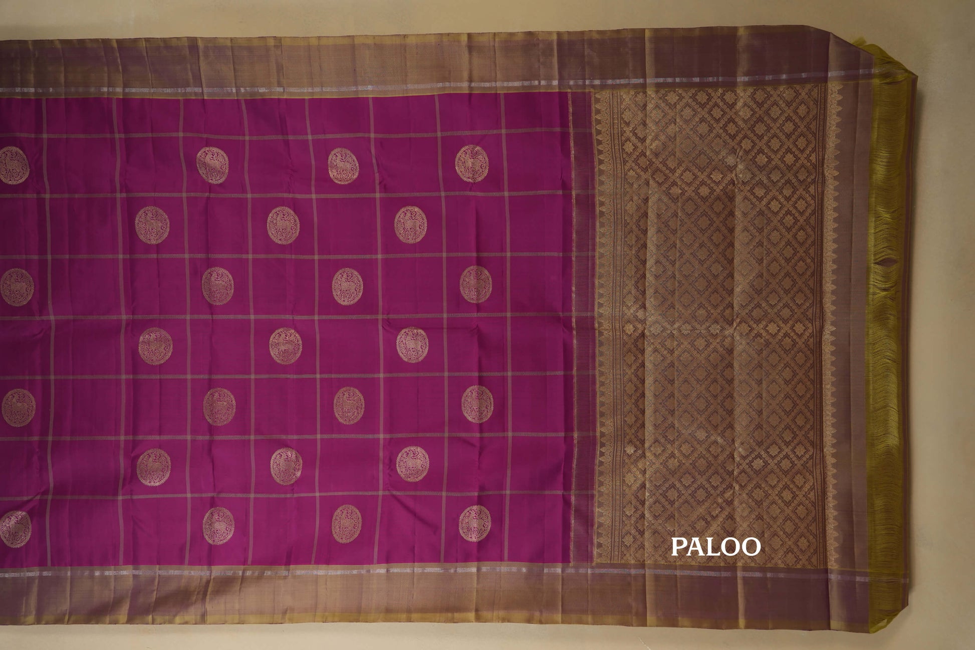 vintage kanjivaram silk saree paloo