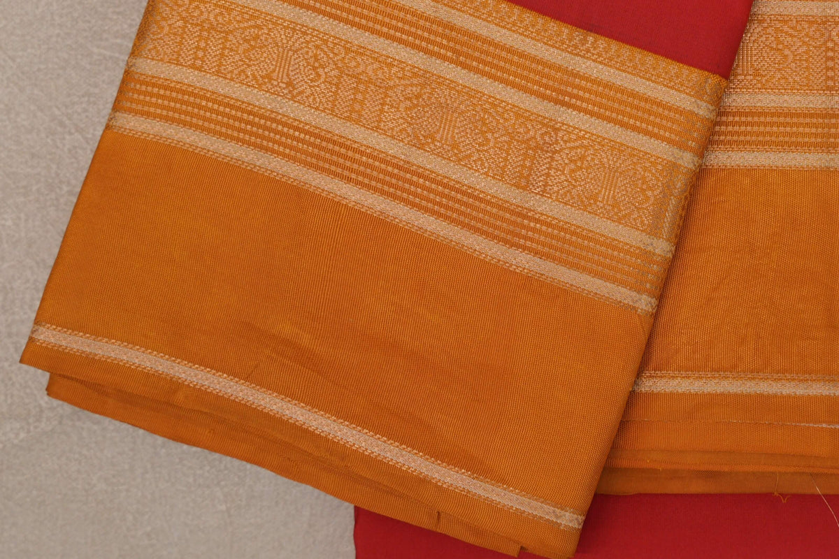 Bright Red Soft Silk Saree border