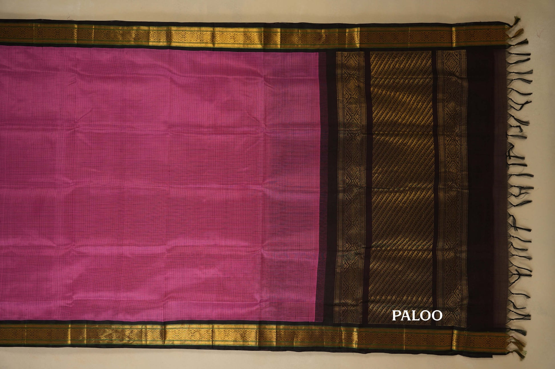 vintage silk cotton saree paloo