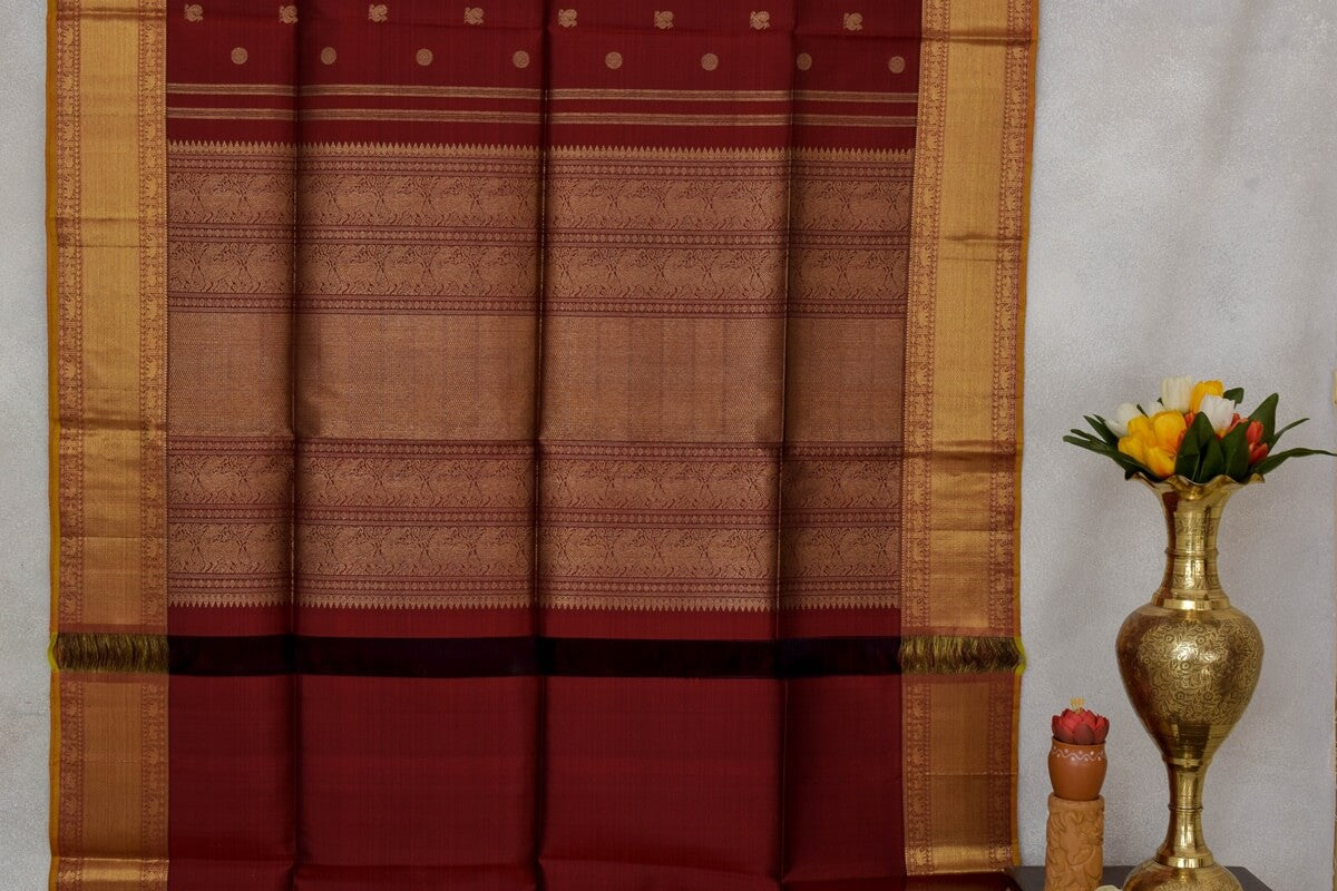 Maroon Wedding Kanjivaram Silk Saree RB001