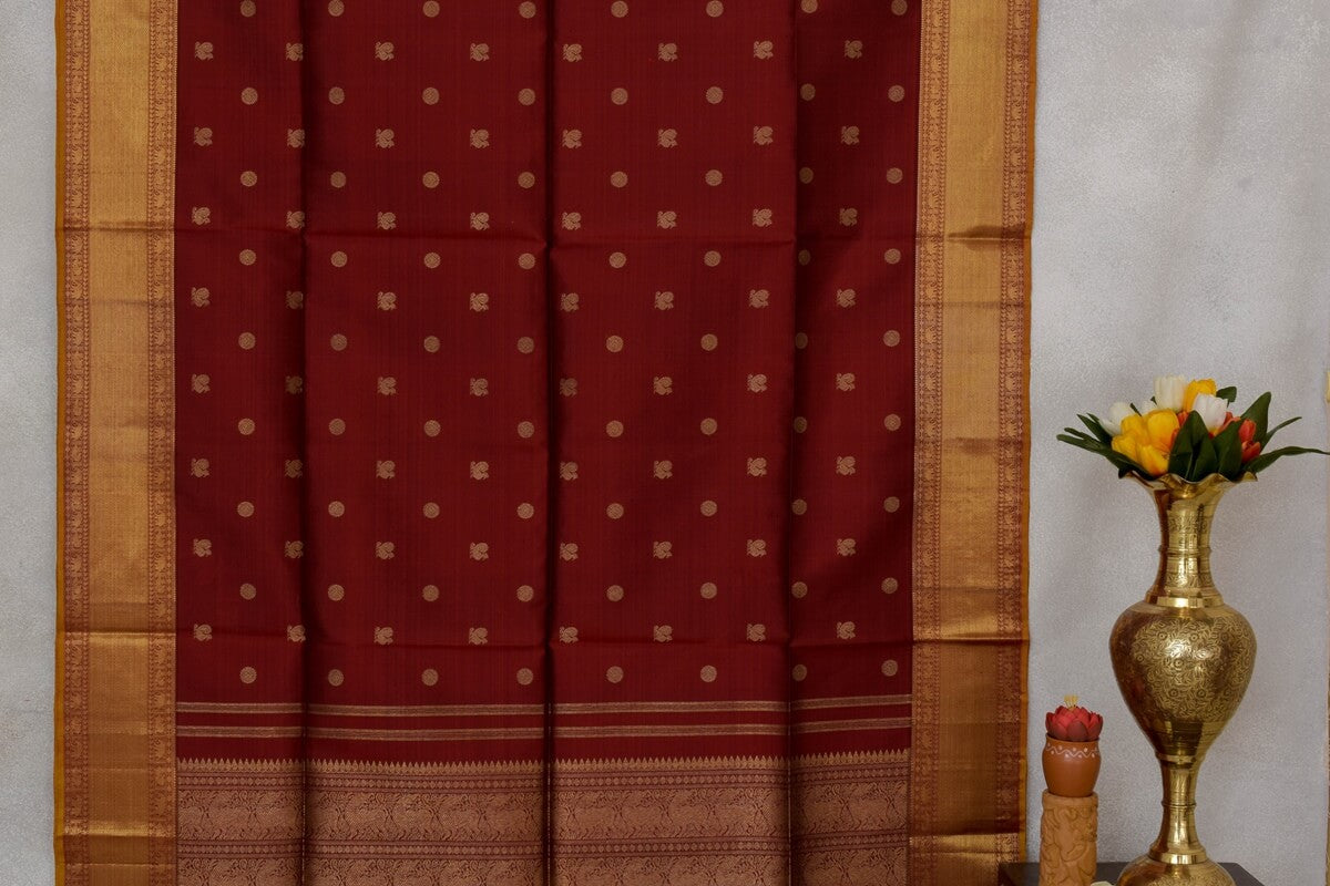 Maroon Wedding Kanjivaram Silk Saree RB001