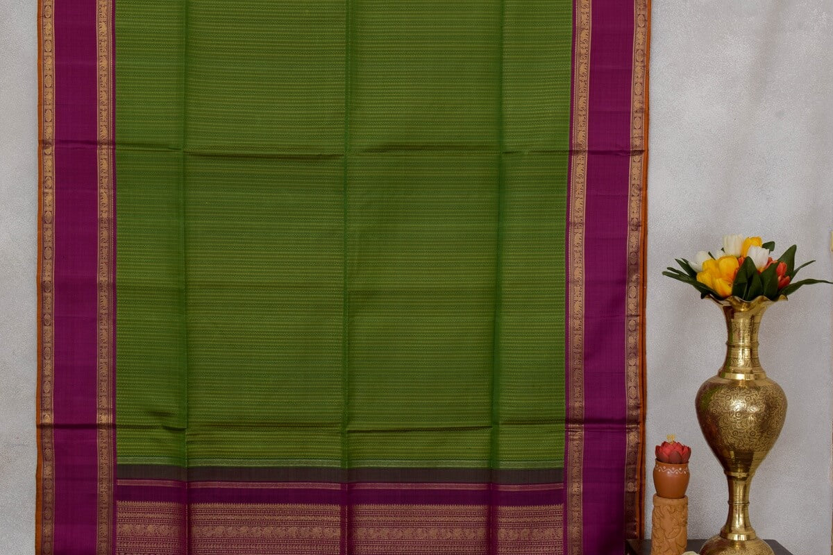 Green Rettai Pettu Kanjivaram Silk Saree RB003