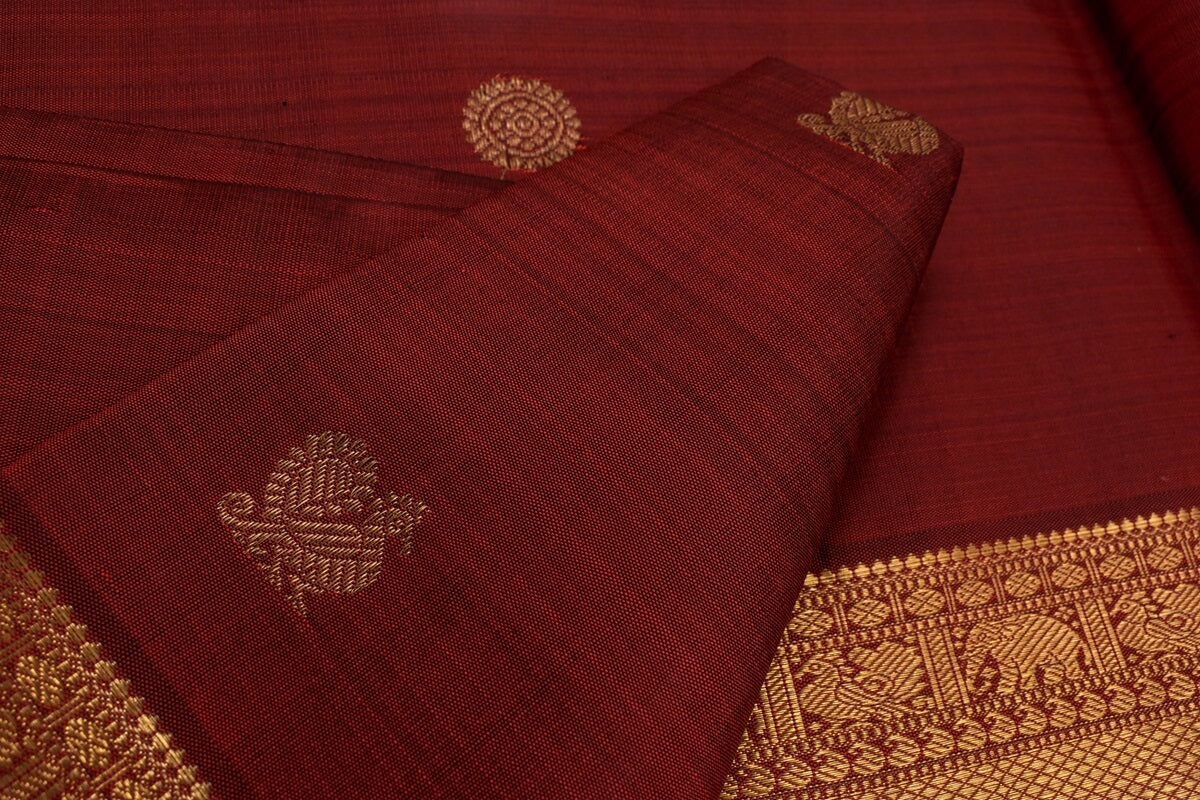 Maroon Wedding Kanjivaram Silk Saree RB001
