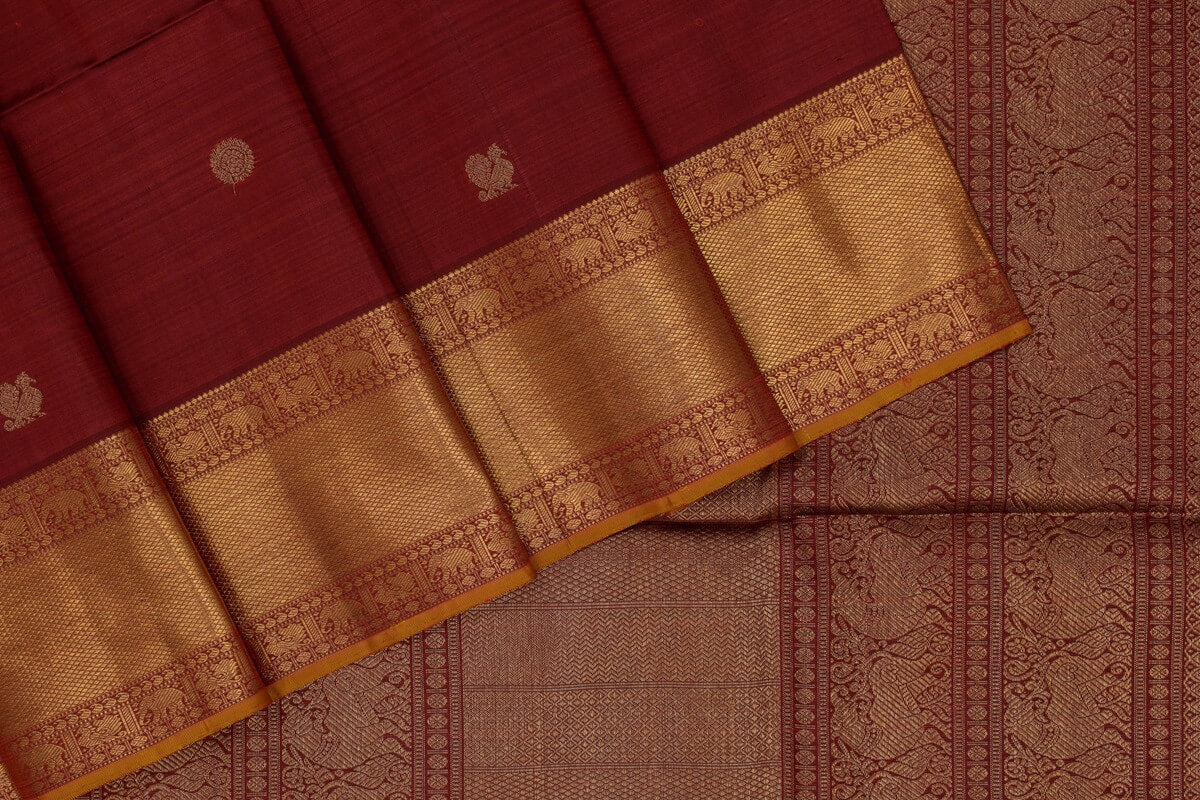Maroon Wedding Kanjivaram Silk Saree RB001