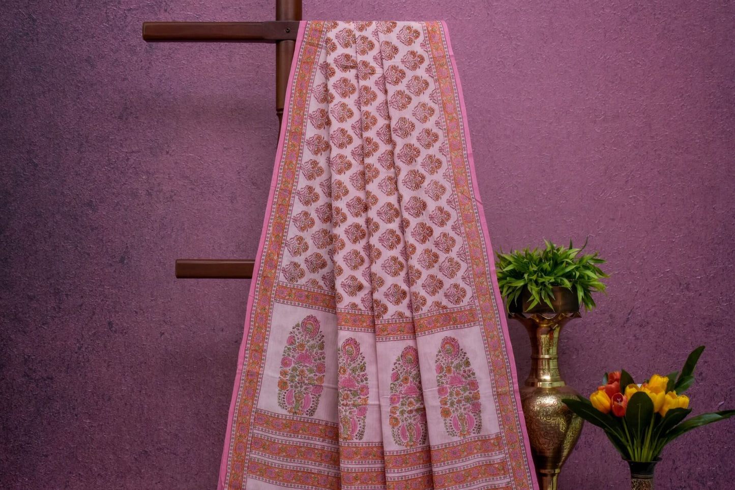 Block print Cotton Saree SS4741