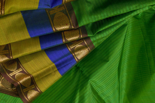 Green Kanjivaram silk saree SS4341
