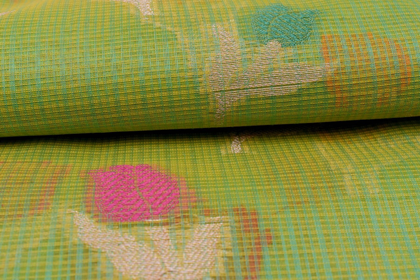 Light green Banarasi cotton saree SS5073