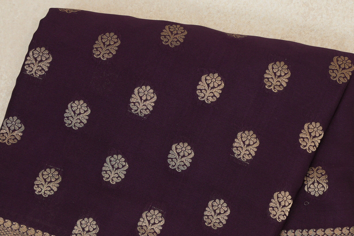 Deep Purple Mysore Silk Saree body