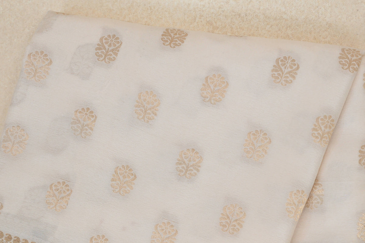 Cream Beige Mysore Silk Saree body
