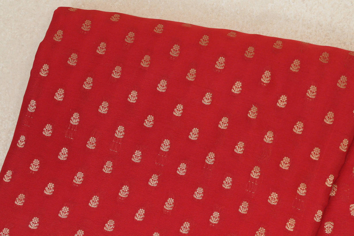 Tomato Red Mysore Silk Saree body