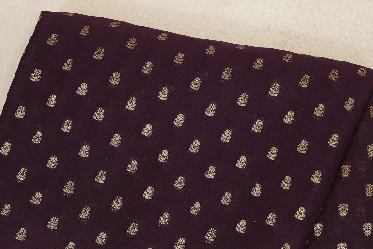 Deep Plum Purple Mysore Silk Saree body