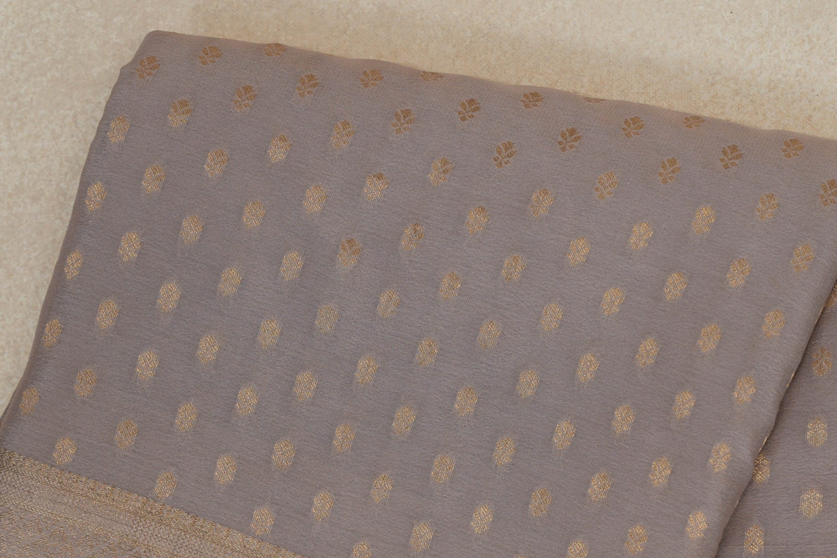 Dark Beige Mysore Silk Saree body