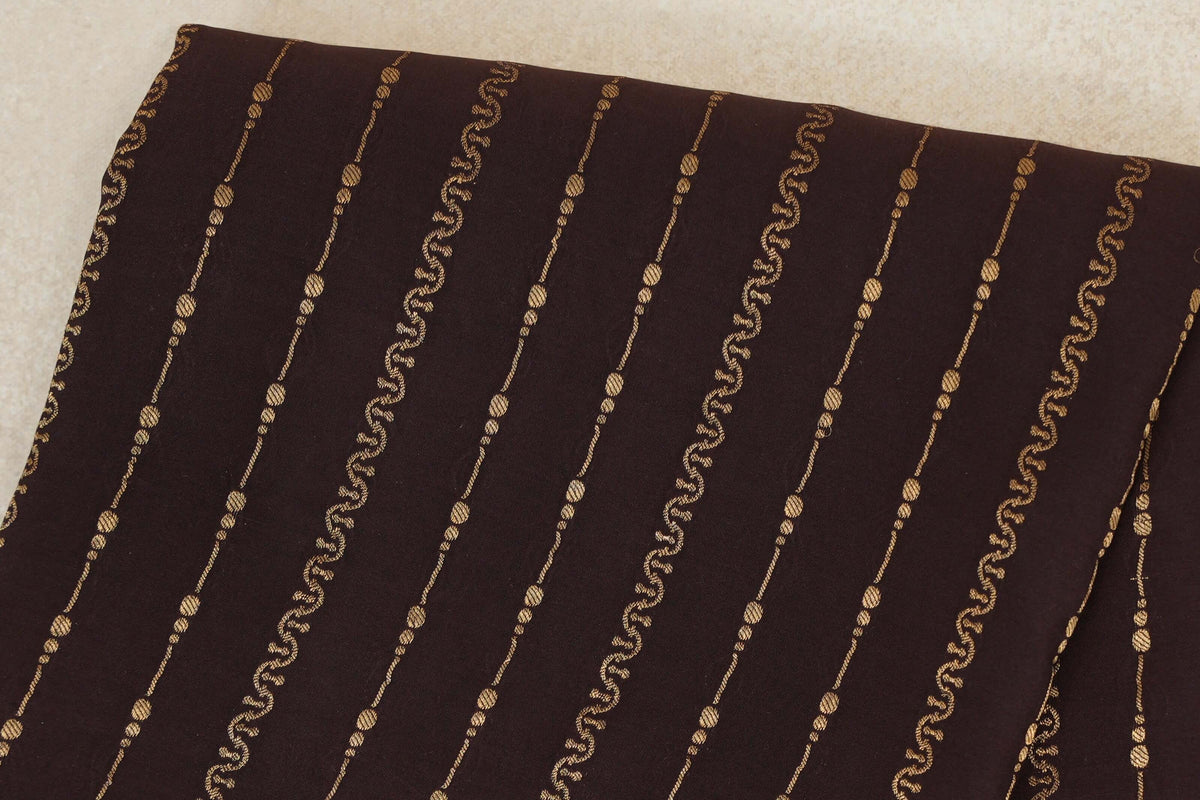 Coffee Bean Brown Mysore Silk Saree body