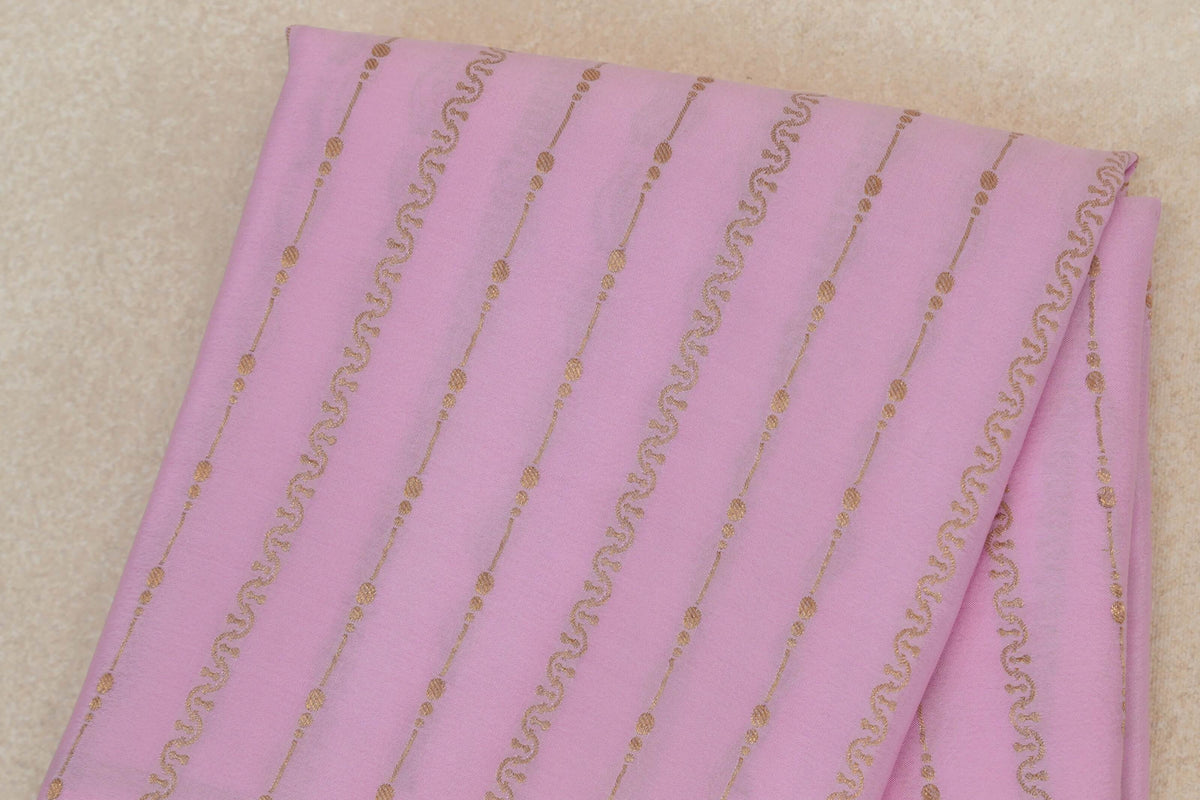 Rose Pink Mysore Silk Saree body
