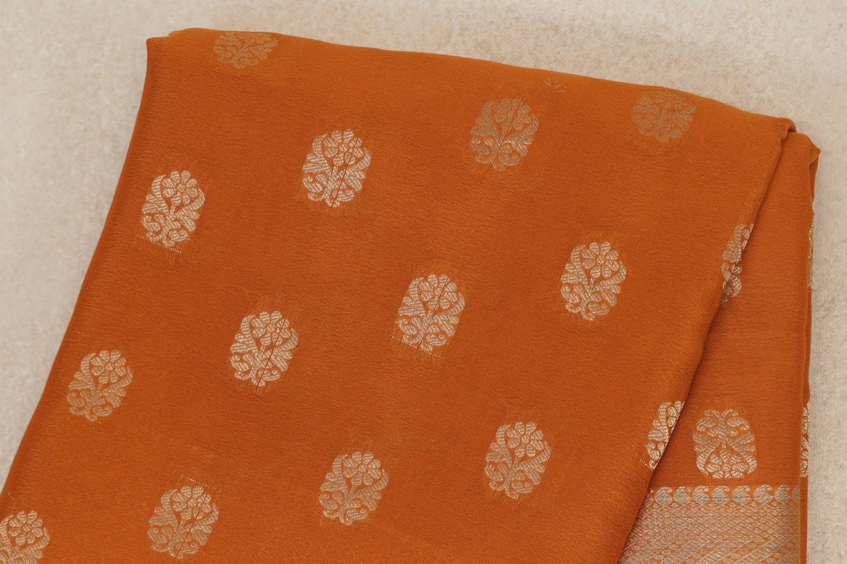 Mustard Orange Mysore Silk Saree body