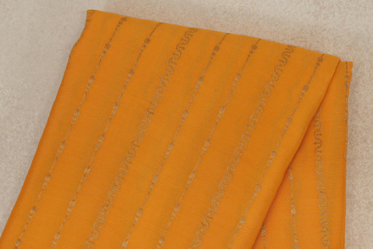Bright Yellow Mysore Silk Saree body