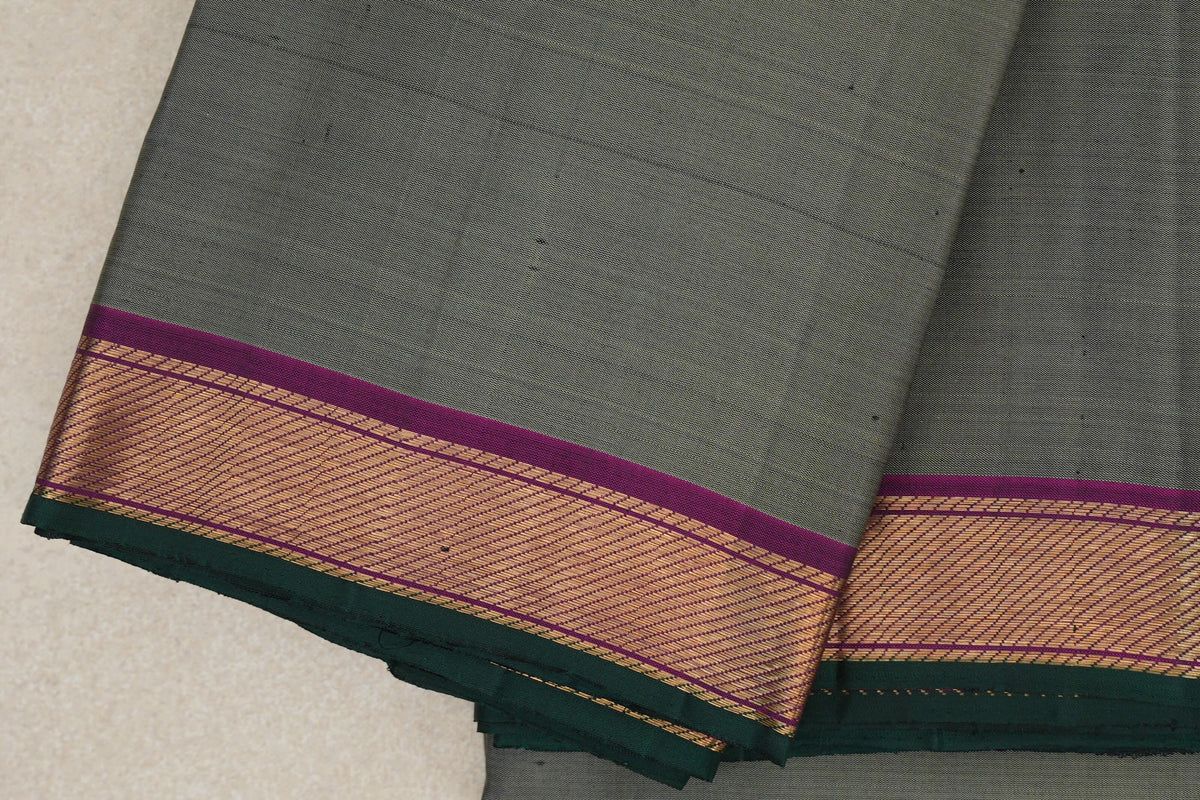 Moss Green Vintage Kanjivaram Silk Saree border