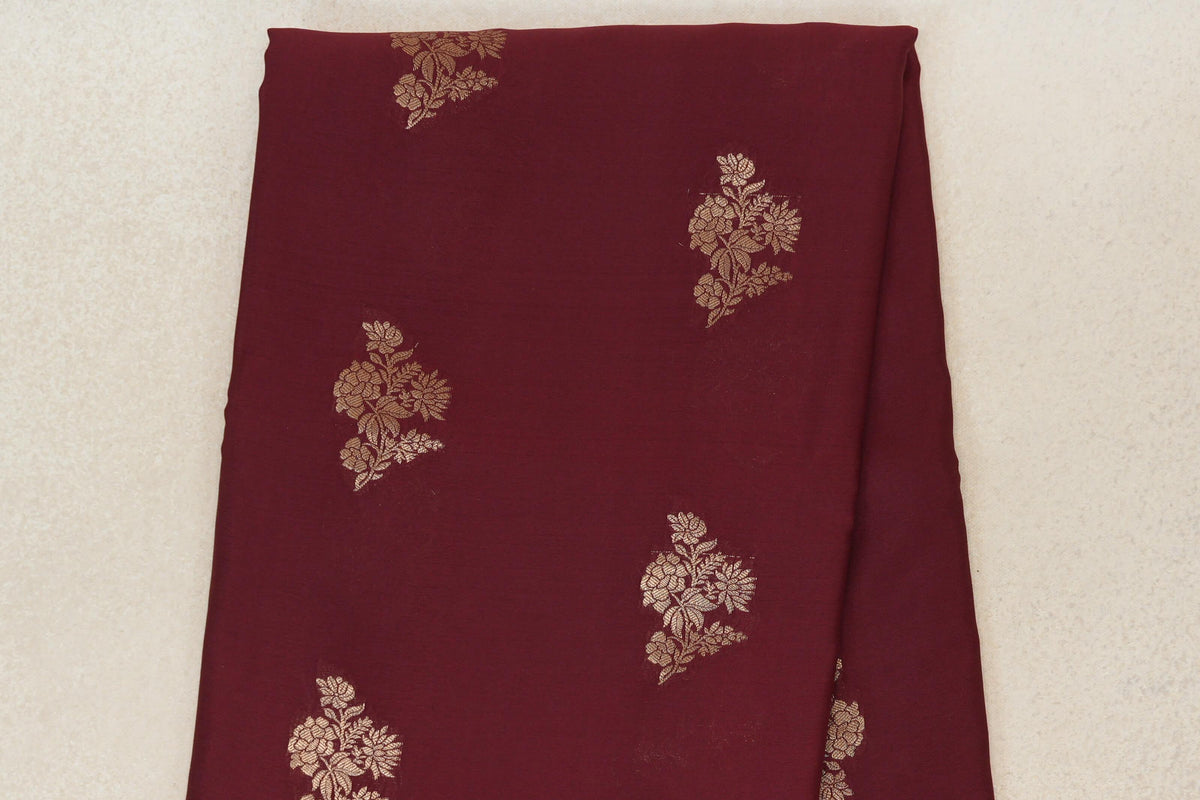 Deep Wine Maroon Mysore Silk Saree body