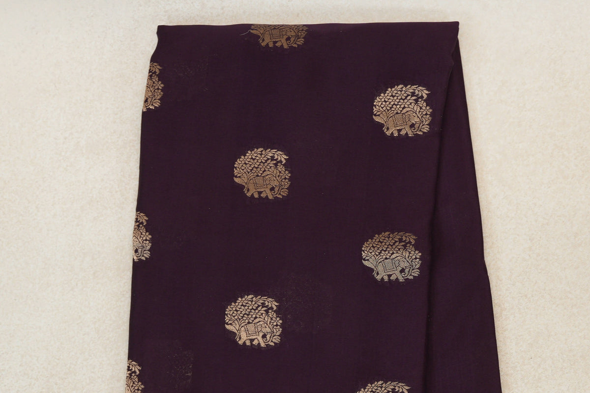 Deep Plum Purple Mysore Silk Saree body