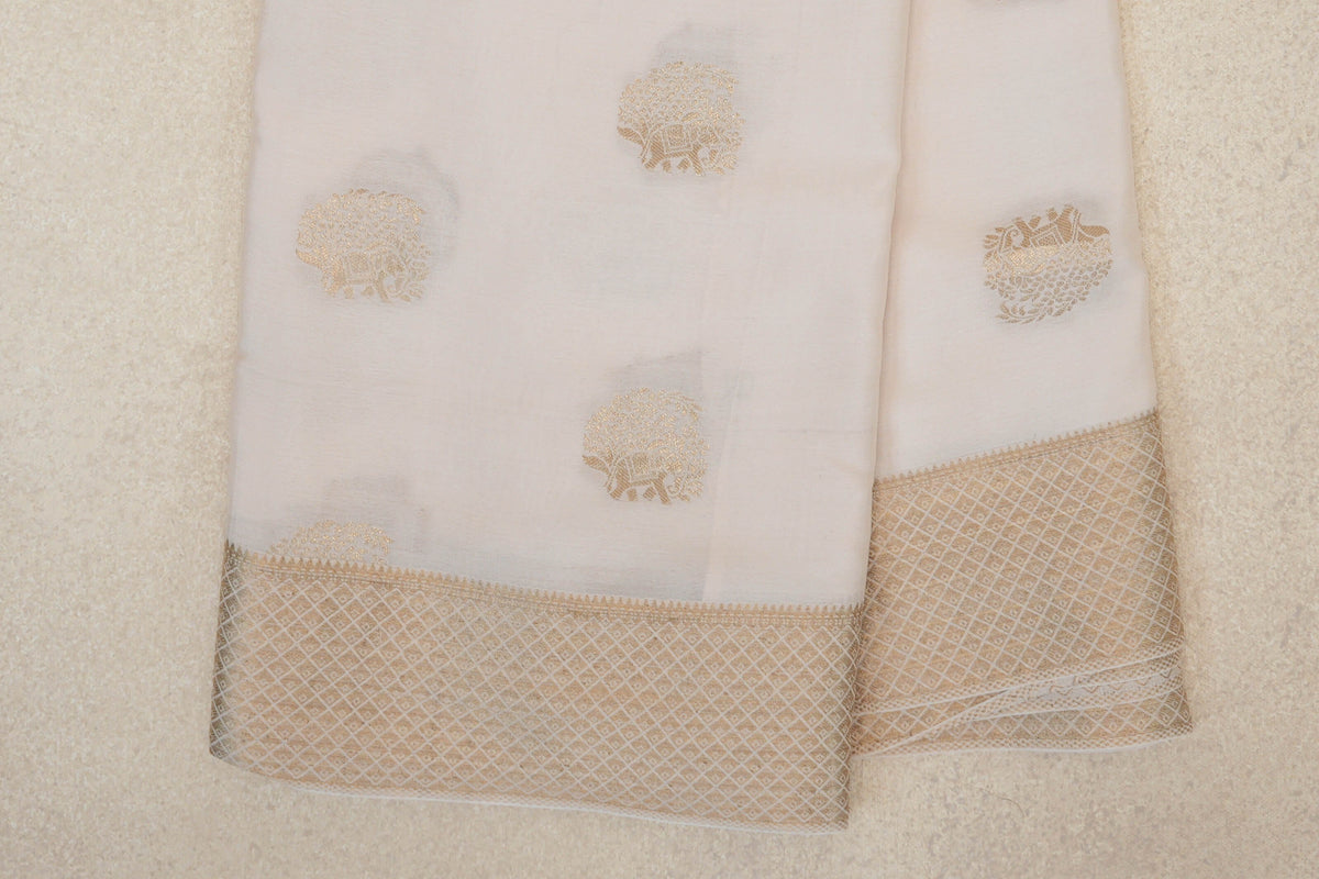 Cream Mysore Silk Saree border