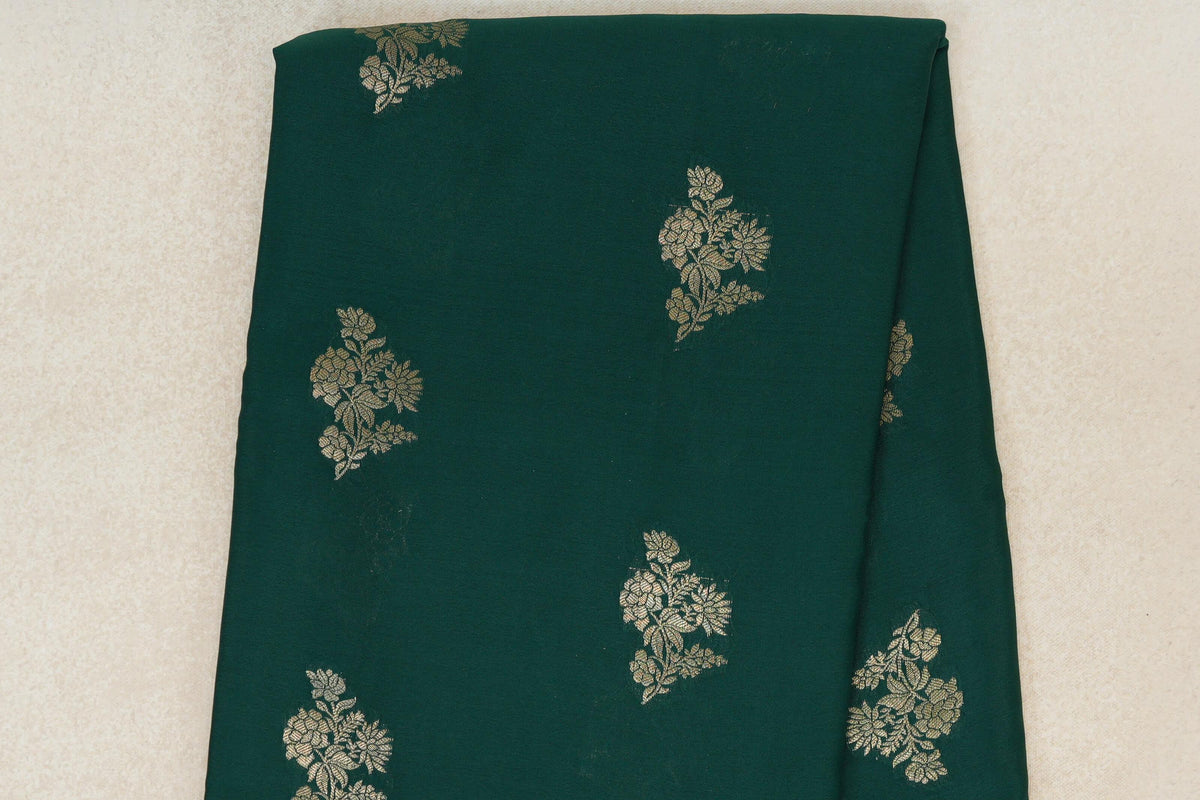 Bottle Green Mysore Silk Saree body