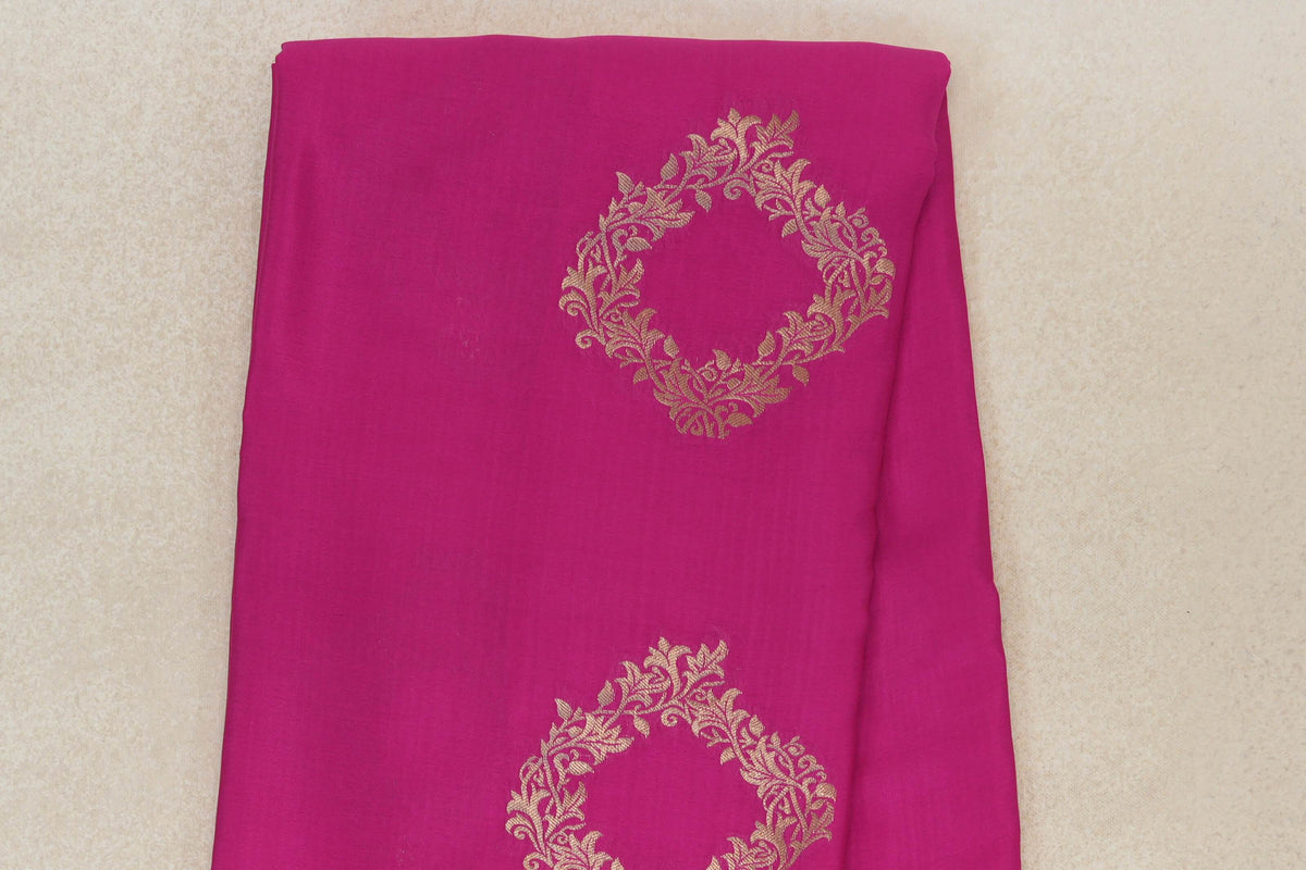 Bright Magenta Pink Mysore Silk Saree body