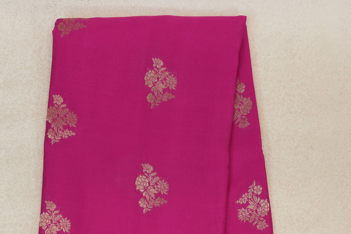 Bright Magenta Pink Mysore Silk Saree body