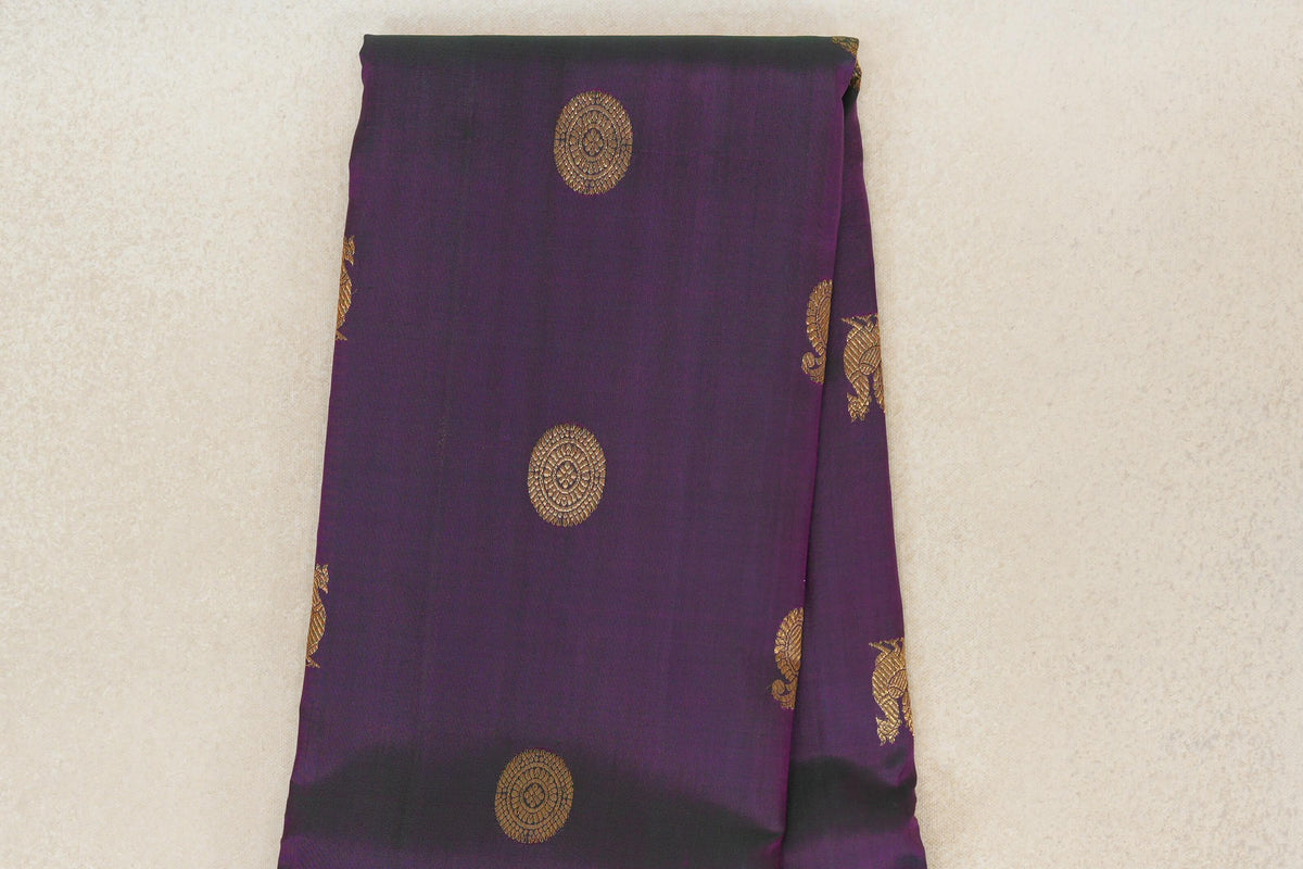 Dual Tone of Bottle Green and Pink with Light Pink Borders Vintage Kanjivaram Silk Saree body