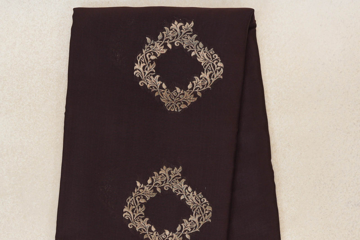 Coffee Bean Brown Mysore Silk Saree  body