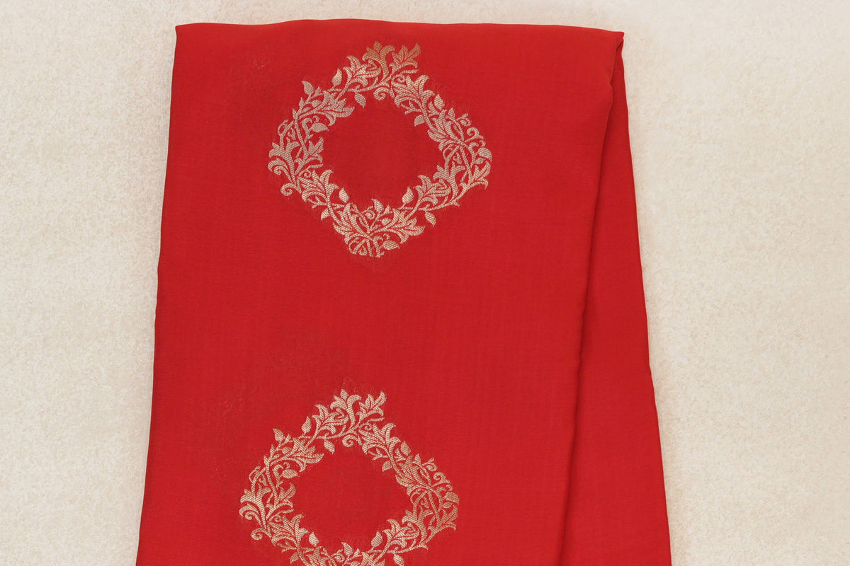 Bright Red Mysore Silk Saree body
