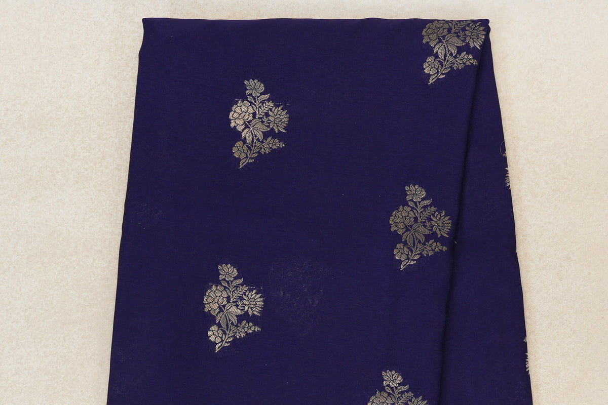 Deep Blue Mysore Silk Saree body